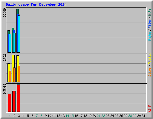 Daily usage for December 2024